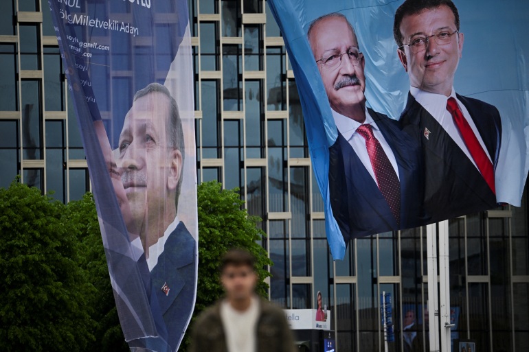 Turkish President Erdogan holds an election rally in Istanbul