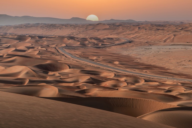 The Empty Quarter, or Rub al Khali, is the world's largest sand desert encompassing most of the southern third of the Arabian Peninsula.