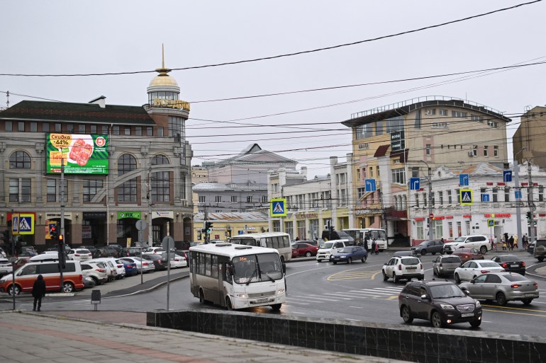 A photograph shows a view of Ivanovo, a city located some 250 km northeast of Moscow, on October 20, 2023. - From the shelves of the library, the old lady grabs books whose place she naturally knows. Orwell, Sorokin, Dostoevsky. Authors who, for her, help to pierce the darkness of contemporary Russia. (Photo by Natalia KOLESNIKOVA / AFP)