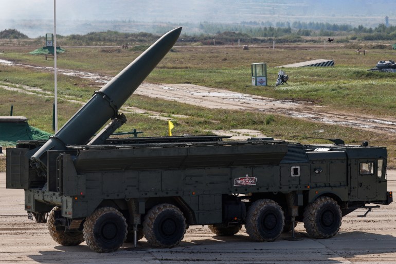 Russian Iskander-E missile launcher operates during International Military and Technical Forum 2022 in Alabino outside Moscow, Russia August 17, 2022. REUTERS/Maxim Shemetov