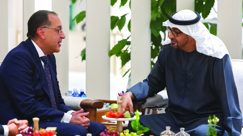 رئيس الدولة ورئيس وزراء مصر يبحثان علاقات البلدين