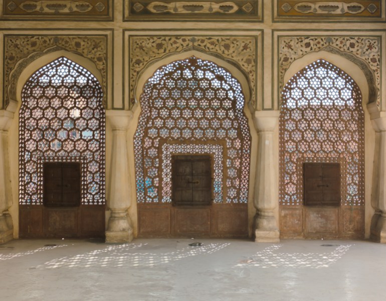 Jaali pattern inside Hawa Mahal Jaipur شترستوك