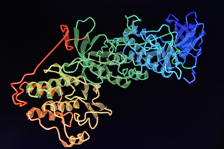 The crystal structure of the protein. Molecular Graphic, 3D model.