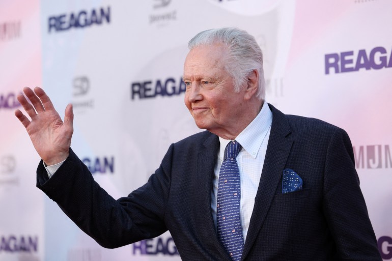 Cast member Jon Voight waves at a premiere for the film "Reagan" at TCL Chinese Theatre in Los Angeles, California, U.S., August 20, 2024. REUTERS/Mario Anzuoni