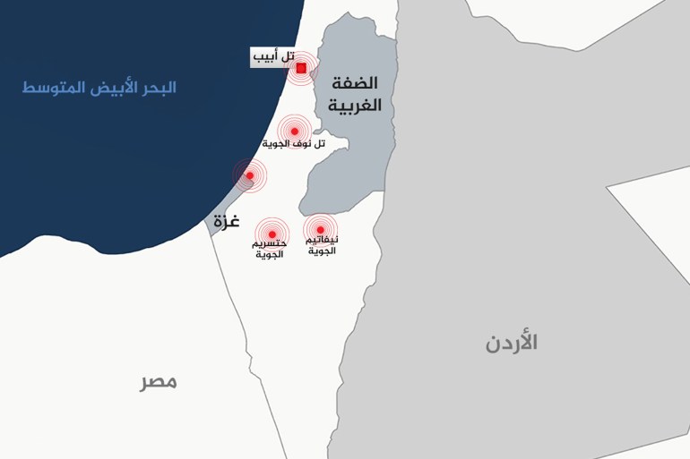 مواقع إسرائيلية استهدفتها الصواريخ الإيرانية