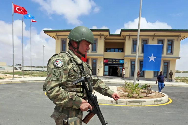 A Turkish soldier at the Turkish Military Training Centre in Mogadishu, Somalia on 15 January 2018 (AA Photo)