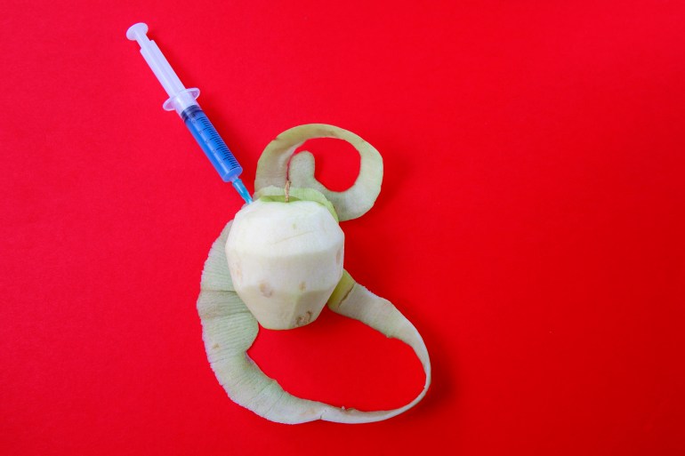 organic apple to supplement the hormone
