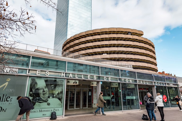 Lyon, France - January 30, 2022: Les Halles de Lyon Paul Bocuse, built in 1971 in the 3rd arrondissement of Lyon, Auvergne-Rhone-Alpes, France; Shutterstock ID 2411297223; purchase_order: aj; job: ; client: ; other: