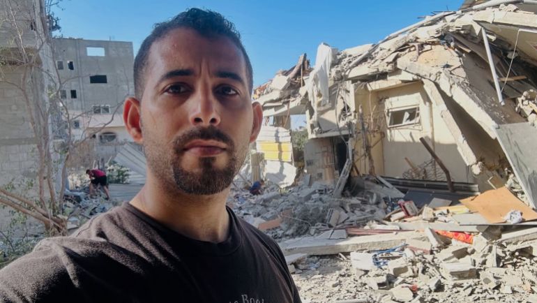 دمرت قوات الاحتلال منزل مصعب أبو توهة واعتقلته وعذبته نفسيا وجسديا قبل اطلاق سراحه ومغادرته غزة-رائد موسى-غزة- الصورة من صفحة مصعب على موقع <a class=