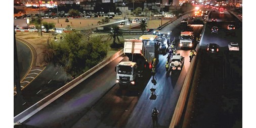 «الأشغال»: مواصلة أعمال الصيانة في الدائري الرابع