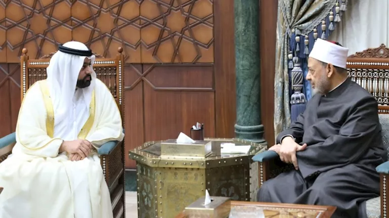 شيخ الأزهر يبحث مع ولي عهد الفجيرة تمكين الشباب العربي