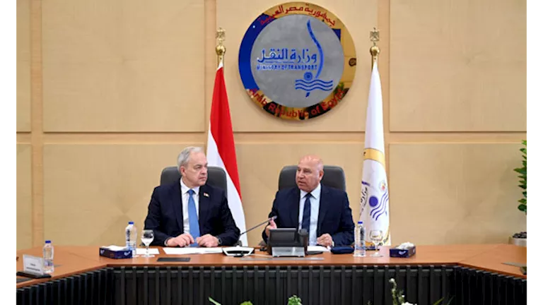 وزير النقل يبحث مع بيلاروسيا إنشاء مركز لوجستي للحبوب