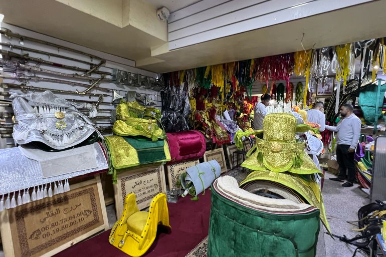 الصورة 4: المغرب/سلا/ سناء القويطي/ تعاونية الصناعات الجلدية الخاصة بعائلة البقالي وتنتج سروج خيول التبوريدة/ مصدر الصورة: سناء القويطي