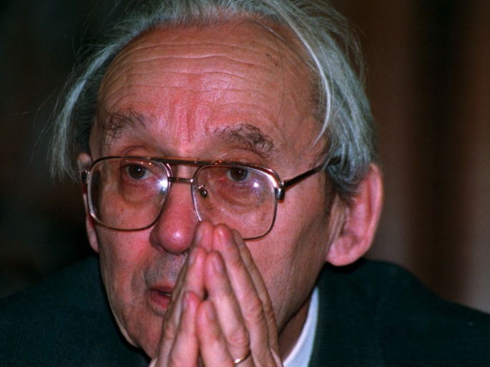 French philosopher Paul Ricoeur, former professor at Paris and Chicago universities, seen at the Sorbonne University December 16