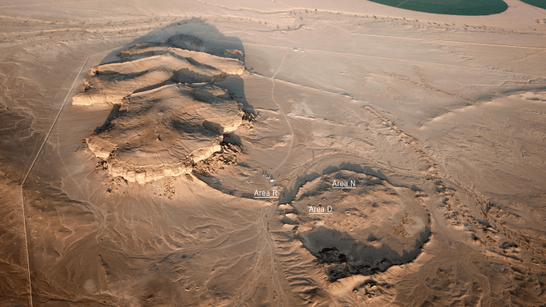 الحفريات عثر عليها في موقع مستوطنة قديمة (واحة القرية) تقع في شمال غرب السعودية (باربرا هوبر)