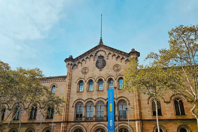 Barcelona, Spain - September 18, 2023 - view of The University of Barcelona (Universitat de Barcelona ) a public research university It was established in 1450.; Shutterstock ID 2569038495; purchase_order: aljazeera ; job: ; client: ; other: