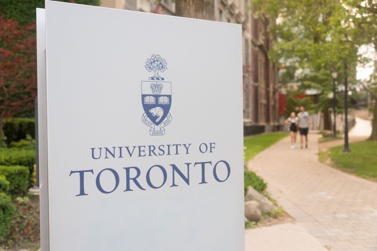 Toronto, CA - 24 June 2017: University of Toronto sign; Shutterstock ID 669412408; purchase_order: aljazeera ; job: ; client: ; other: