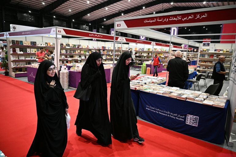 People visit the 66th Beirut Arab International Bookfair in the Lebanese capital on May 15, 2025. (Photo by Joseph EID / AFP)