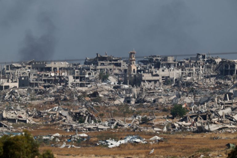 Smoke rises from Gaza, as seen from the Israel, May 6, 2025. REUTERS/Amir Cohen TPX IMAGES OF THE DAY