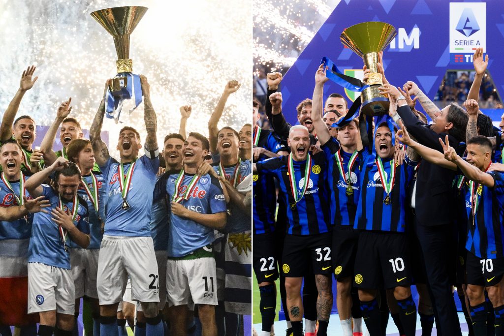 موعد مباراتي نابولي وإنتر لحسم لقب الدوري الإيطالي والقنوات الناقلة