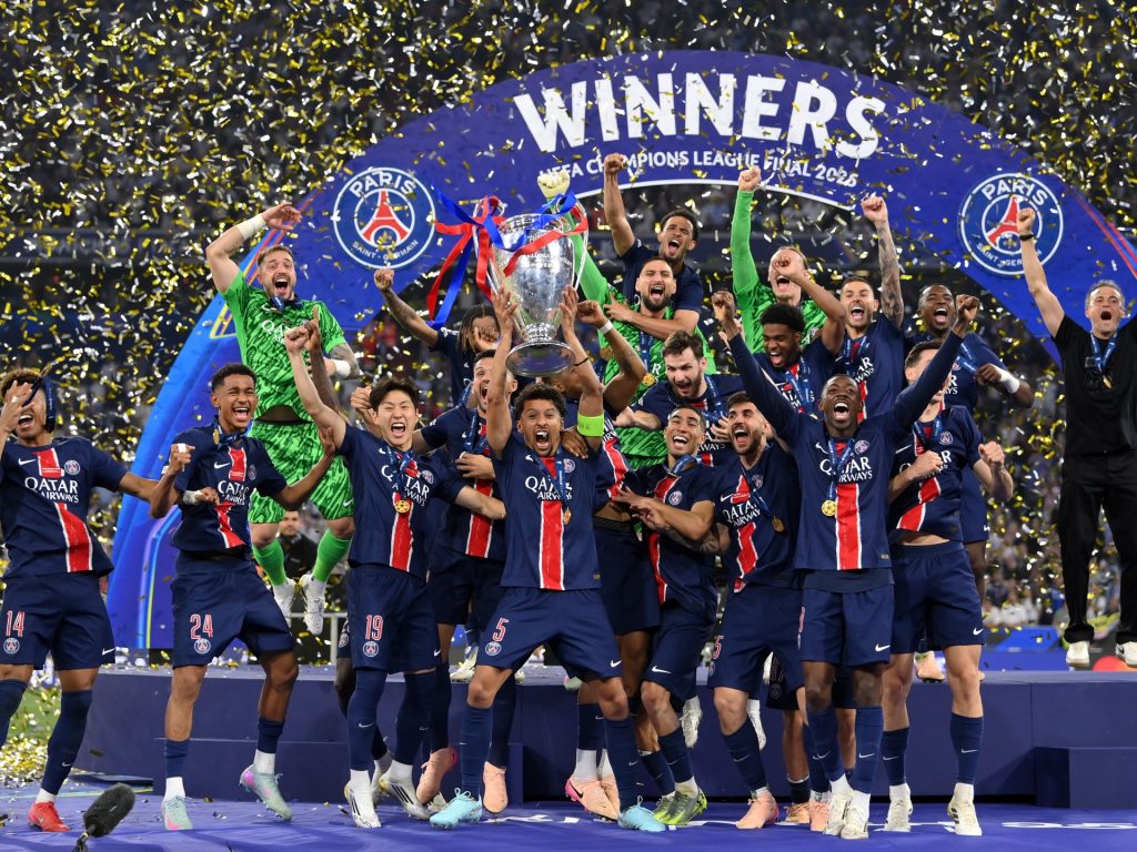 جميع أبطال المسابقات الأوروبية الكبرى في موسم 2024-2025