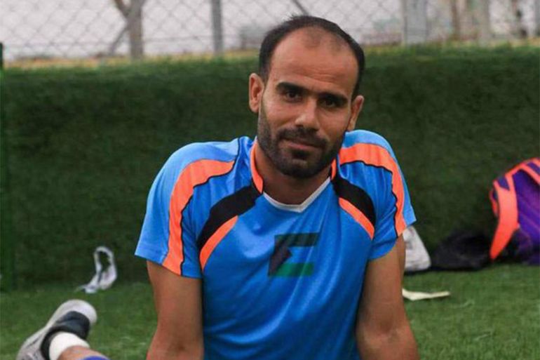 ارتقاء أبرز حراس المرمى في قطاع غزة حارس نادي شباب خانيونس شادي أبو العراج.