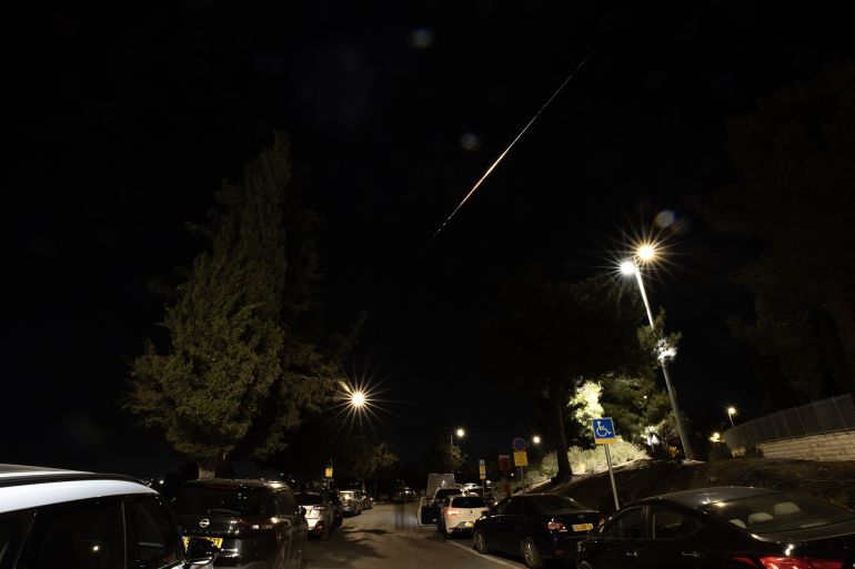 JERUSALEM - JUNE 13: Iranian army launches a retaliatory attack, reportedly firing hundreds of ballistic missiles to Jerusalem following Israel's attacks on various cities, on June 13, 2025. (Photo by Mostafa Alkharouf/Anadolu via Getty Images)