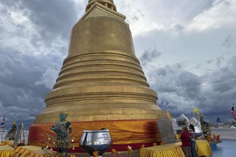 قمة معبد الجبل الذهبي في بانكوك عاصمة تايلند / تصوير أنس زكي - الجزيرة نت
