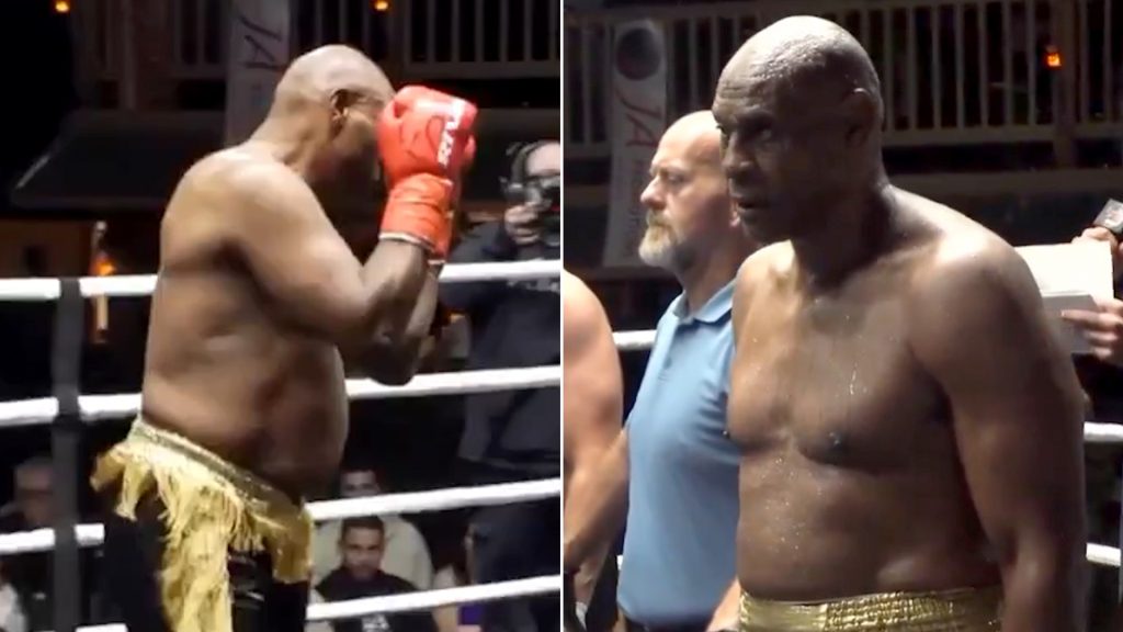 شاهد.. ماكول أيقونة ملاكمة الوزن الثقيل يعود للحلبة بعمر الـ60