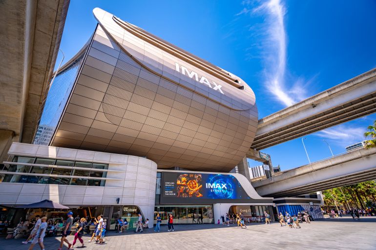 Sydney, NSW, Australia - Jan 26, 2025: IMAX cinema in Darling Harbour