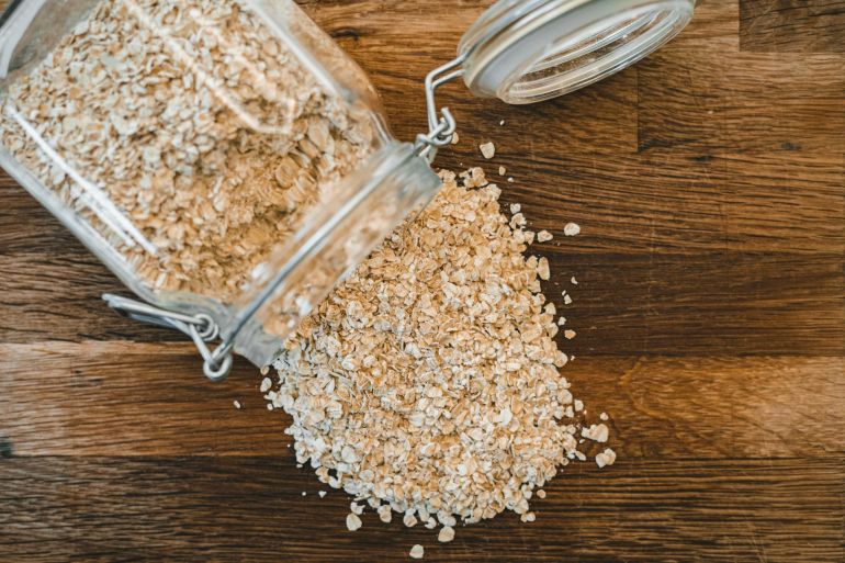 Oats in a Glass Jar