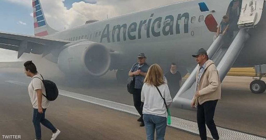 فيديو.. إخلاء 150 راكبا من طائرة بعد احتراق عجلات الهبوط
