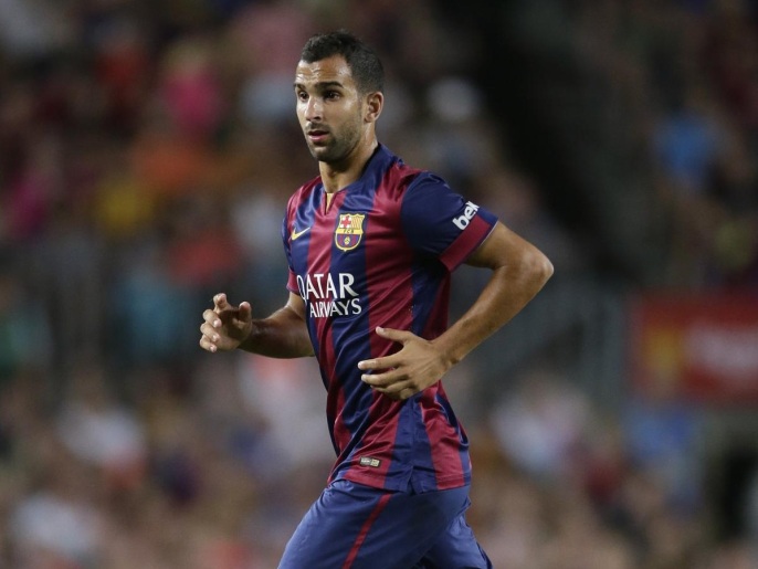 Martin Montoya Torralbo of FC Barcelona during the Joan Gamper Trophy match between FC Barcelona and Leon F.C. at Camp Nou on august 18, 2014 in Barcelona, Spain
