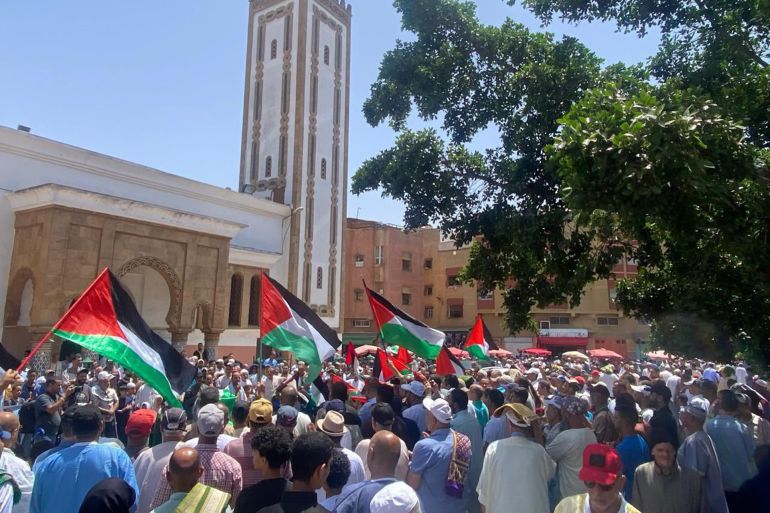 مظاهرات المغرب نصرة لغزة وتنديده بحرب الإبادة والتجويع (@h_bennajeh)
