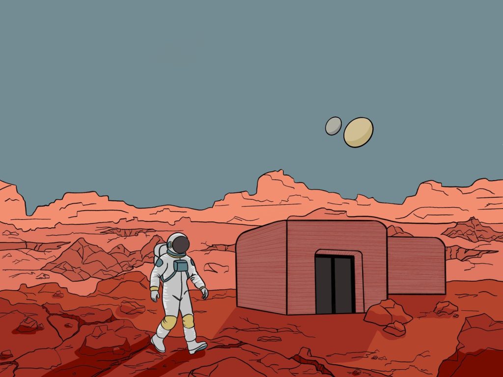 علماء يقترحون بناء منازل المريخ من “خرسانة حية” و”ذاتية النمو”