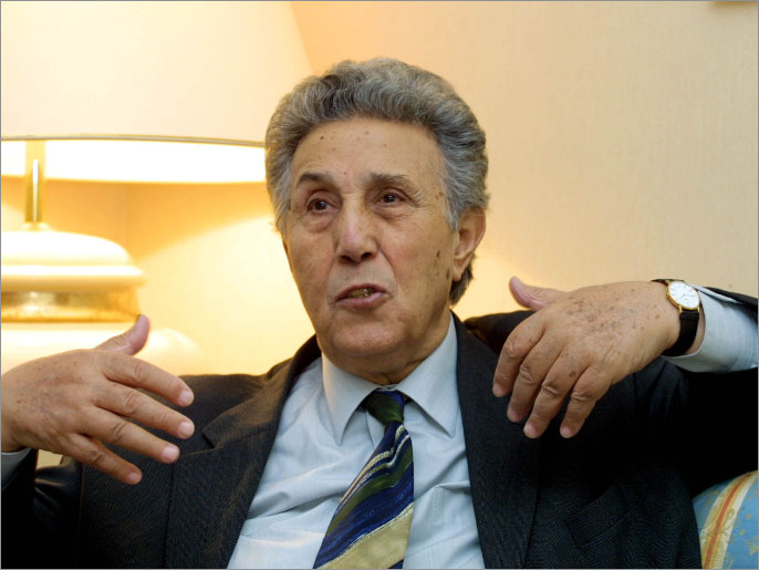 A picture taken on November 5, 2001 shows former Algerian President Ahmed Ben Bella during an interview in Beirut. The first president of independent Algeria, Ahmed Ben Bella, died on April 11, 2012 in Algiers at the age of 96, news agency APS reported, citing members of his inner circle.