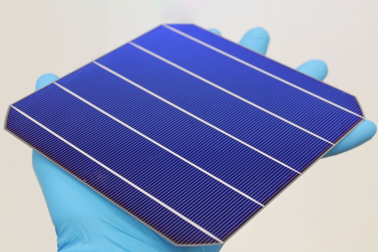 Silicon heterojunction solar cells made at PVcomB. CREDIT: Helmholtz-Zentrum Berlin