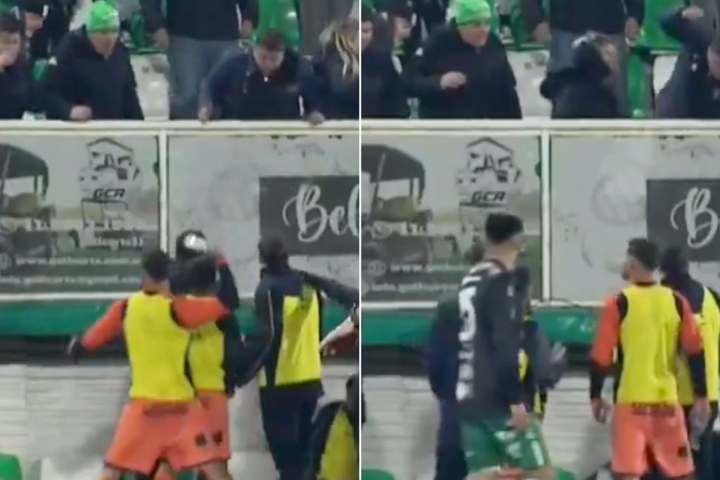 شاهد.. لاعبون يقذفون الجماهير بقوارير المياه في الأرجنتين