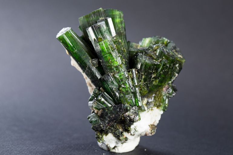 tourmaline mineral specimen stone rock geology gem crystal; Shutterstock ID 2111695805; purchase_order: aj; job: ; client: ; other: