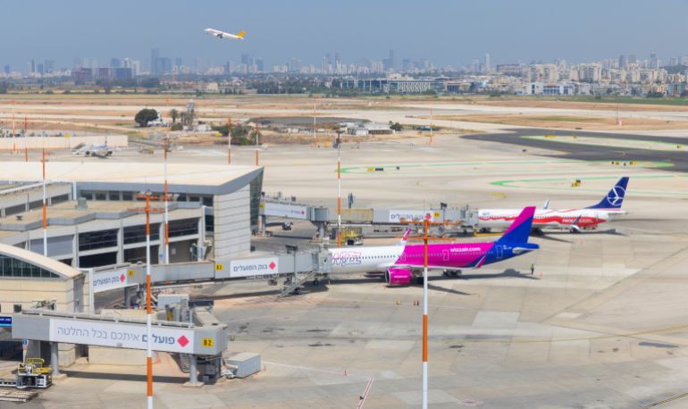 Tel,Aviv,,Israel,-,2022:,Aircrafts,In,Ben,Gurion,Airport,