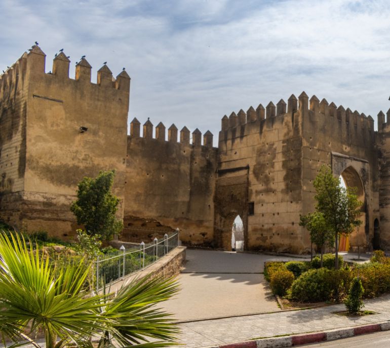 Medieval city gate Bab el Mahrouk in Fes, Morocco