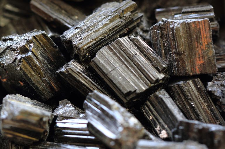 black tourmaline mineral collection as nice natural background; Shutterstock ID 503098807; purchase_order: aj; job: ; client: ; other: