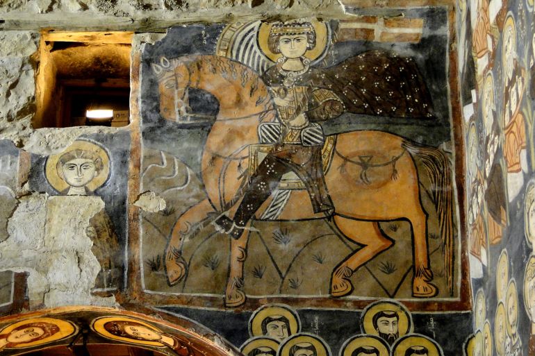 ايقونة من دير مار موسى في سوريا Original image by James Gordon