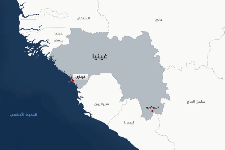 تصميم خاص خريطة غينيا - نزيريكوري