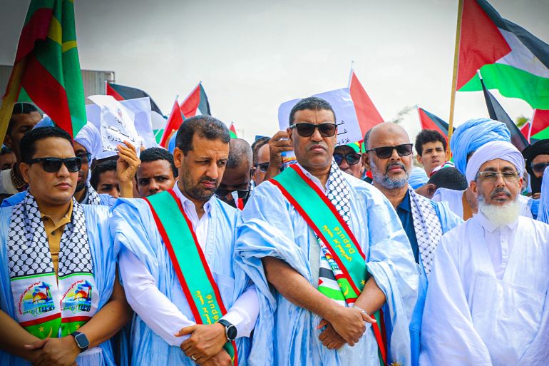 مظاهرات دعما لغزة في نواكشوط المصدر: وكالة الأخبار المستقلة