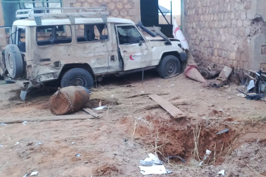 الدعم السريع يستهدف بمسيرة فريقا للهلال الأحمر في كردفان