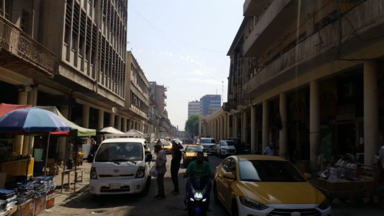 _شارع الرشيد قبل عمليات التأهيل والحفر، الجزيرة نت