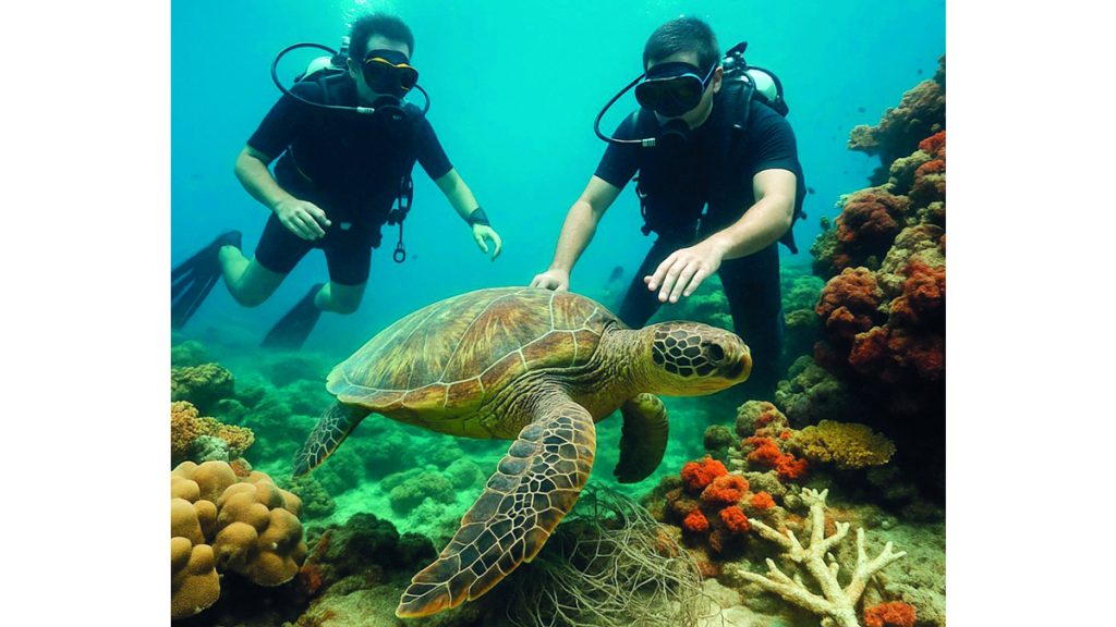 ممارسات عشوائية تضر بالشعاب المرجانية والسلاحف بسواحل الفجيرة