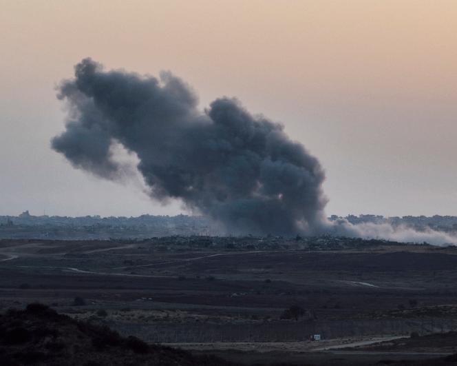 بعد انفجار المباني في Beit Hanoun (Gaza Strip) ، منذ Sdérot ، في إسرائيل ، في 17 يوليو 2025.