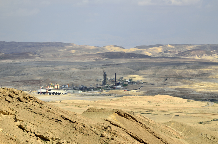 Phosphates Chemicals plant near Big Crater in Negev desert.